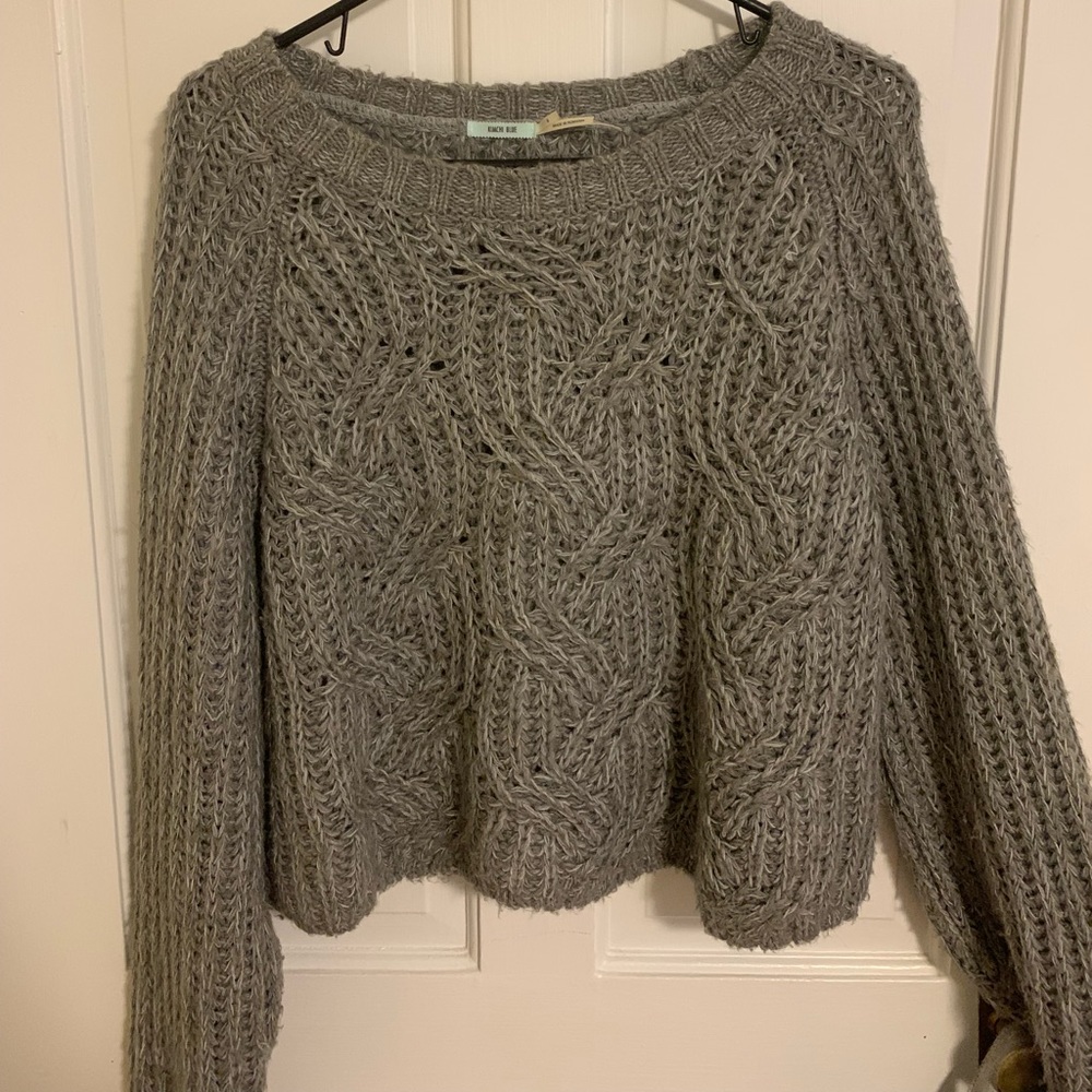 Grey cropped sweater